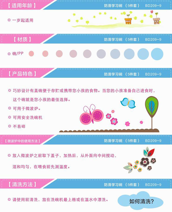 寶德防滑學習碗粉