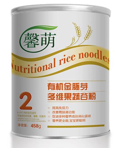 馨萌有機金胚芽多維果蔬谷粉2段