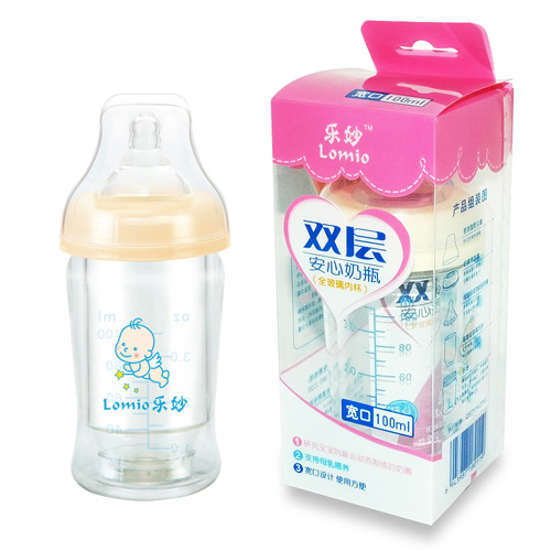 2樂(lè)妙雙層安心奶瓶100ml