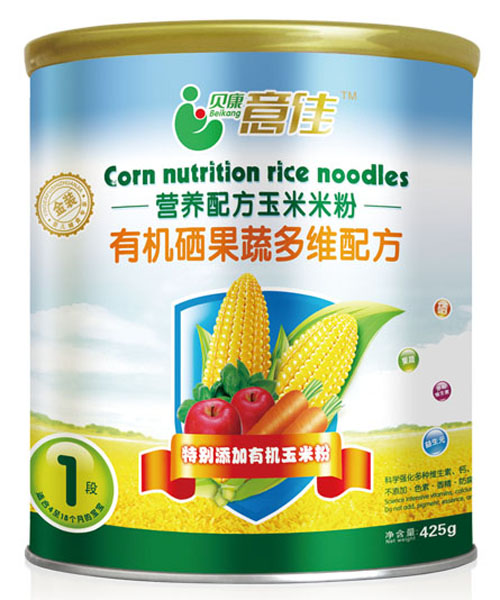 貝康意佳有機(jī)硒果蔬多維配方米粉1段桶裝