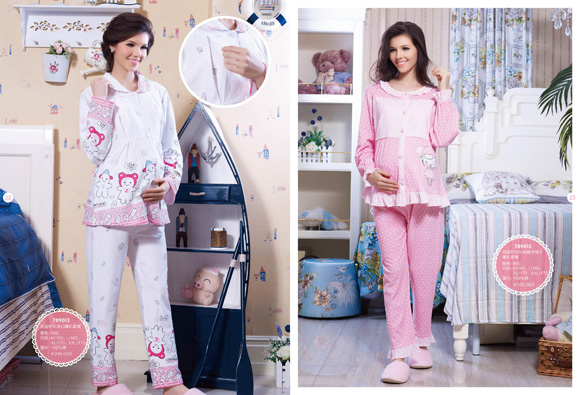 媽咪秘密雙面針織哺乳套裝白