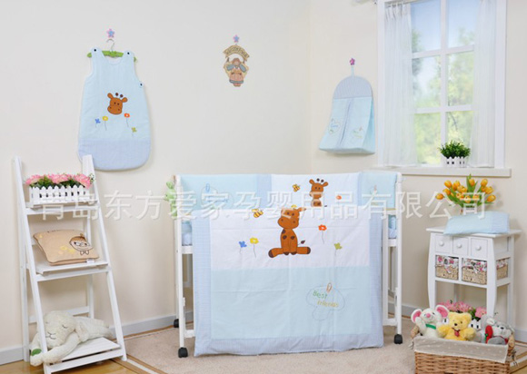 哈尼寶貝兒童家紡五件套藍(lán)