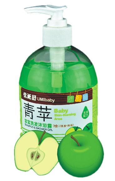 優(yōu)米舒青蘋(píng)寶寶洗發(fā)沐浴露二合一