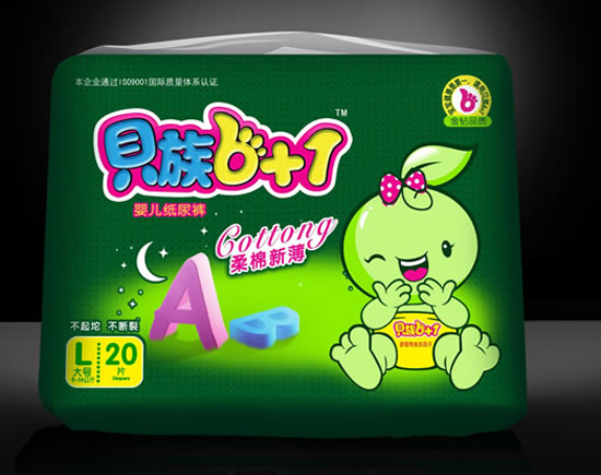 貝族6+1雙彈力腰圍瞬吸干爽紙尿褲L碼1