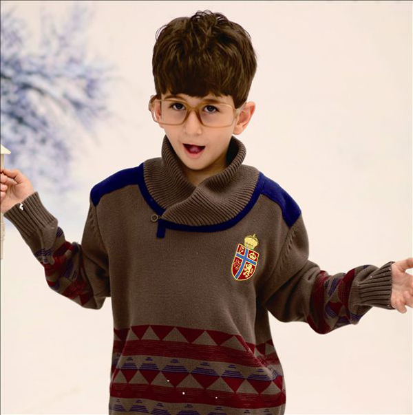 吉象貝兒男童時尚毛衣