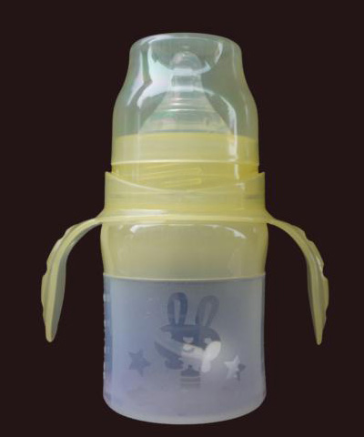 貝樂(lè)寬口帶柄硅膠奶瓶120ml