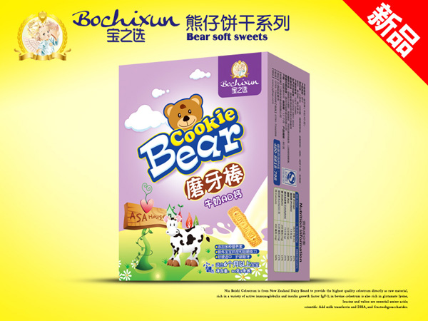 寶之選熊仔餅干牛奶AD鈣磨牙棒