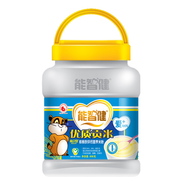 能智健808g核桃鐵鋅鈣營養(yǎng)米粉1段