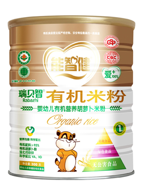 能智健300克嬰幼兒有機營養(yǎng)胡蘿卜米粉(1段)