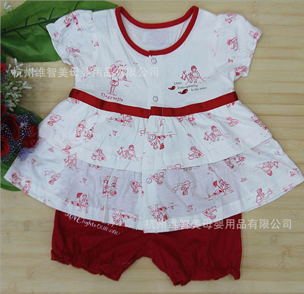 嬰悅家純棉嬰兒碎花短裙子