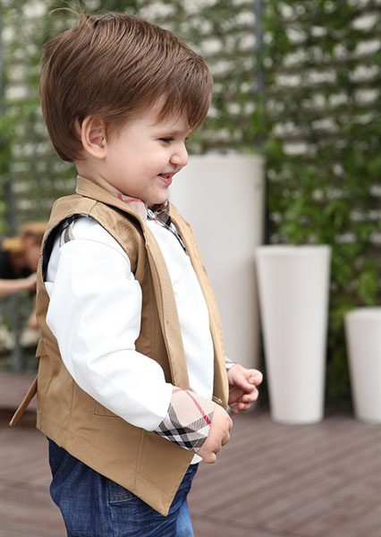 摩可拿英倫風尚男童馬甲