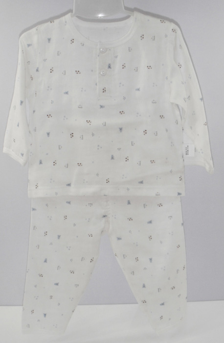 娃愛的蓓蓓紗布圓領內衣套裝