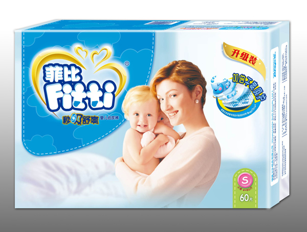 菲比秒吸舒爽嬰兒紙尿褲升級裝S60片