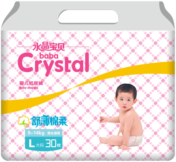 水晶寶貝舒薄棉柔嬰兒紙尿褲L30