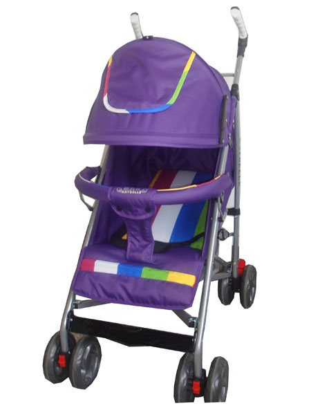 凱貝兒紫色帶傘柄簡(jiǎn)易型嬰兒車(chē)