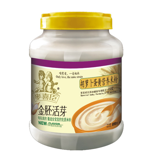 麥喜臣胡蘿卜蛋黃營(yíng)養(yǎng)米粉(桶裝)