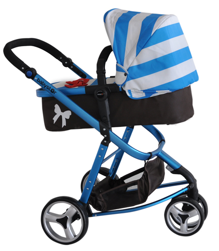 貝之星嬰兒推車T5000藍(lán)色帶條紋