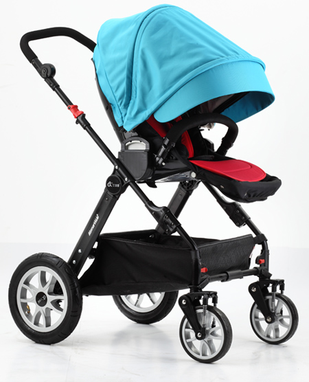 艾珈壹嬰兒推車淡青色