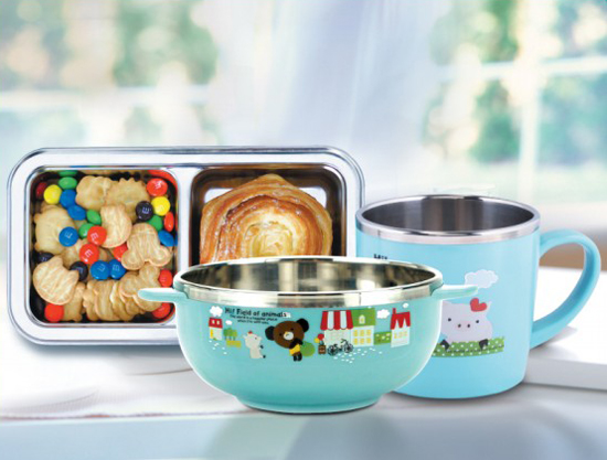 朗維兒童抗菌不銹鋼餐具套裝