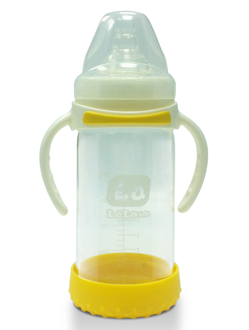 樂(lè)樂(lè)寶貝嬰幼兒直立帶柄奶瓶