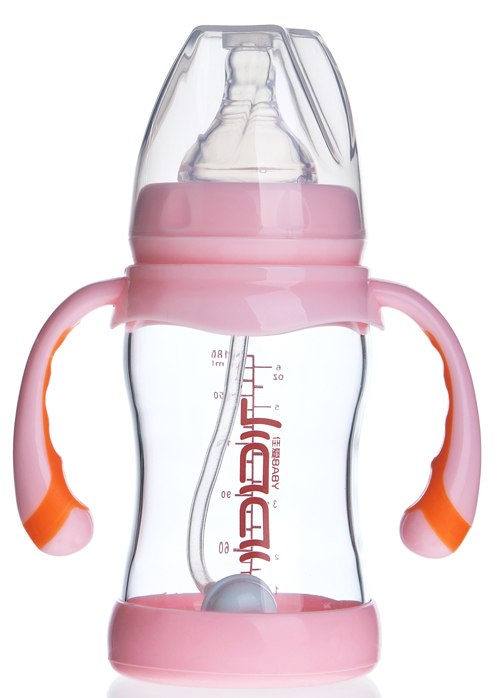 佳愛(ài)防摔晶鉆玻璃奶瓶(標(biāo)準(zhǔn)口徑)180ml