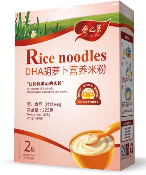 愛之藍DHA胡蘿卜營養(yǎng)米粉2段