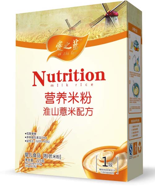 愛之藍淮山薏米配方營養(yǎng)米粉1段