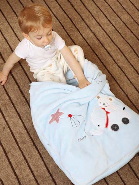 諾比小熊睡袋藍色