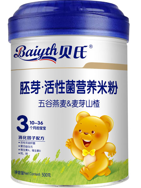 貝氏五谷燕麥&麥芽山楂胚芽活性菌米粉500克