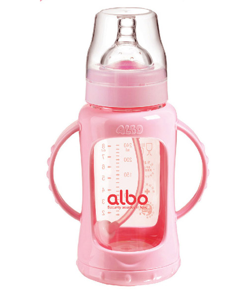 愛樂寶防爆自動(dòng)玻璃奶瓶240ml粉色