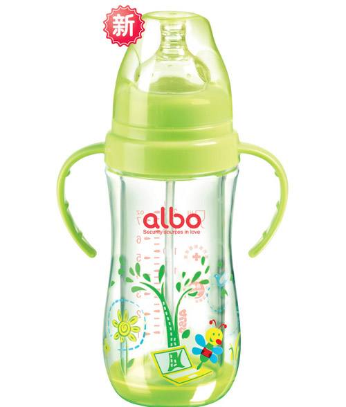 愛樂寶安全自動玻璃奶瓶綠色210ml