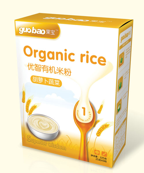 果寶優(yōu)智有機(jī)米粉胡蘿卜蔬菜盒