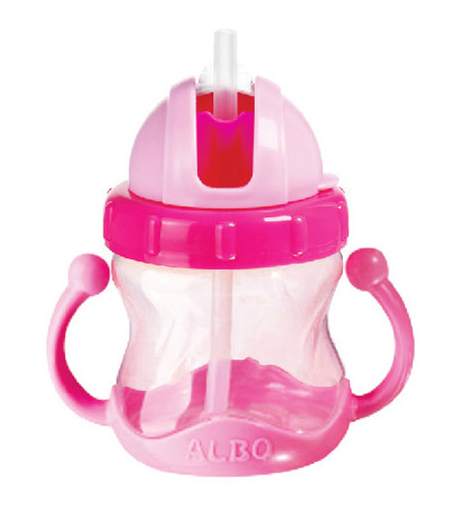 愛(ài)樂(lè)寶博文吸管杯210ml粉色