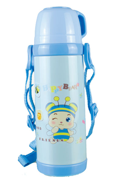 樂蓓藍(lán)色背帶卡通保溫水杯