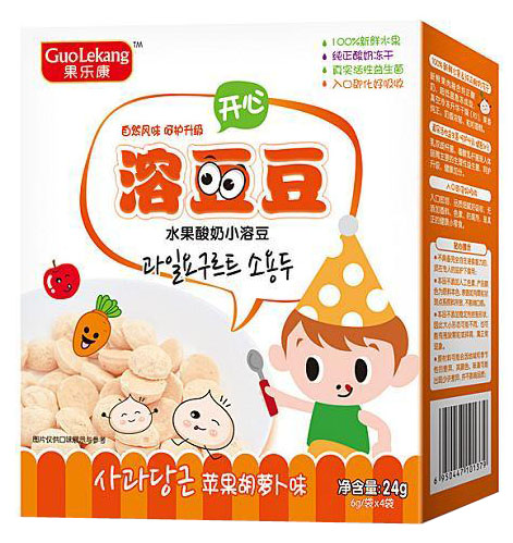 果樂康蘋果胡蘿卜味溶豆豆