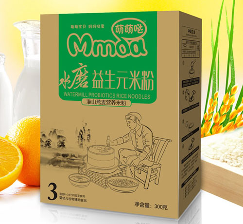 萌萌噠300克盒裝淮山燕麥水磨米粉