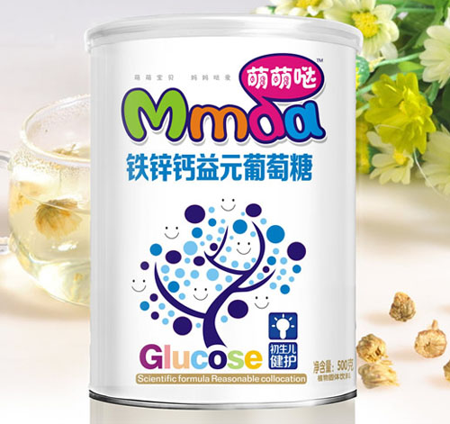 萌萌噠500克紙聽(tīng)鐵鋅鈣益元葡萄糖