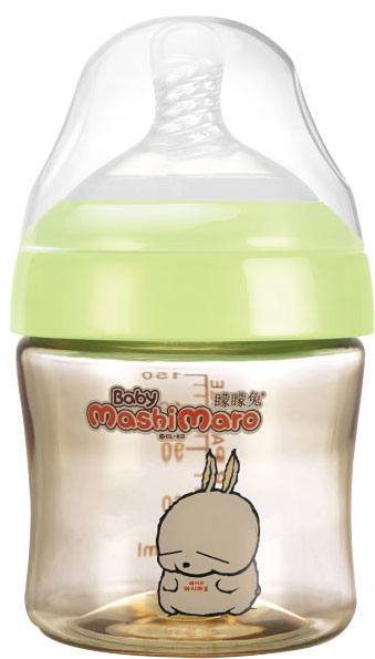 矇矇兔綠色PPSU自動(dòng)寬口奶瓶150ml