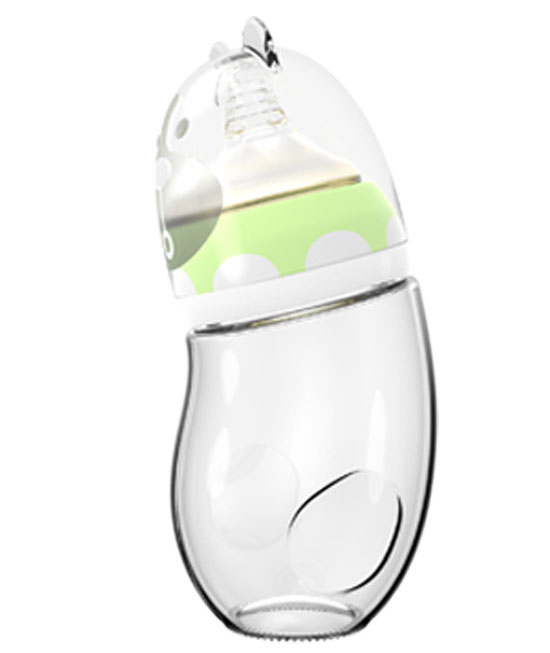 母貝兒熊貓寶寶三色玻璃帶防塵蓋綠色