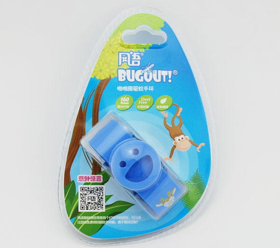 笑臉啪啪圈驅蚊手環(huán)藍色