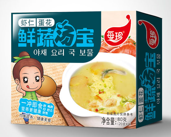 每珍鮮蔬湯寶-蝦仁蛋花