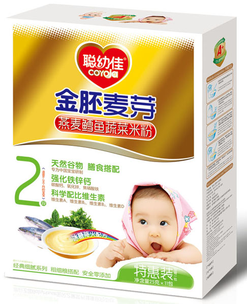 聰幼佳金胚麥芽燕麥鱈魚蔬菜米粉