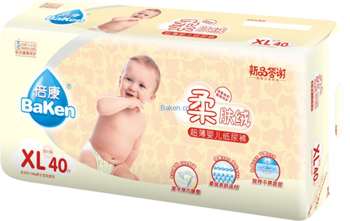 倍康柔膚絨超薄紙尿褲XL碼(大包)