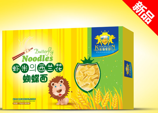 金盾愛(ài)嬰蝦米西蘭花蝴蝶面盒裝