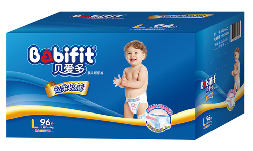 貝愛(ài)多超柔極薄紙尿褲L碼96片彩箱