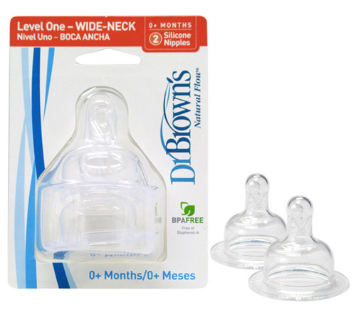 布朗博士流量1寬口奶嘴(2個(gè)裝)