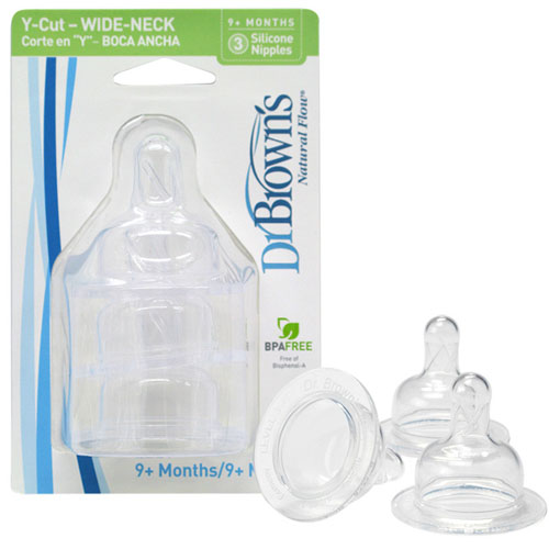布朗博士Y型孔寬口奶嘴(3個(gè)裝)