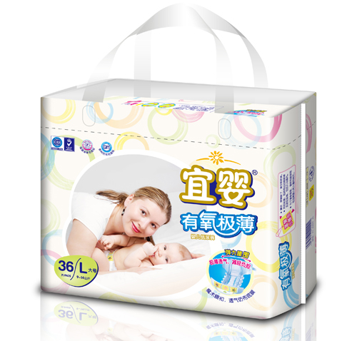 宜嬰有氧極薄嬰兒紙尿褲L碼36片
