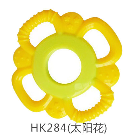 好可愛太陽(yáng)花全硅膠磨牙器