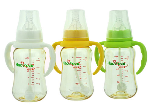 好可愛標口自動吸管弧形奶瓶180ml